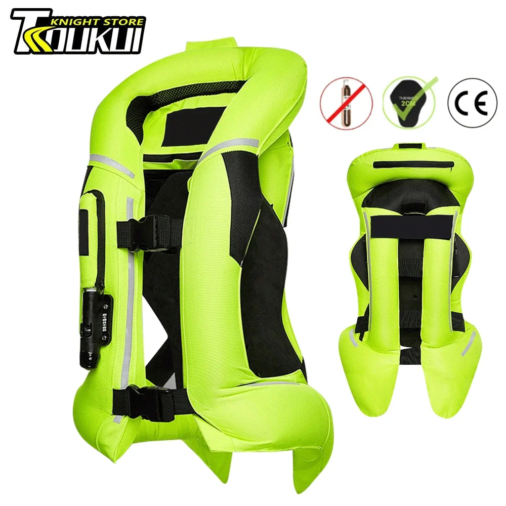 Nuovo Giubbotto Airbag Moto Giubbotto Di Salvataggio Moto Riflettente Sicurezza Motocross Racing Riding Air Bag West System Ce Protector