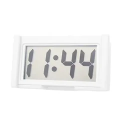 Sleek LCD Display Alarm Clock - Versatile & Portable (WHITE)