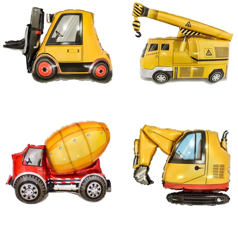 

Construction Crane Foil Balloons Excavator Engineering Vehicle Balloon Cement Truck Baby Shower Boys Birthday Party Supplies