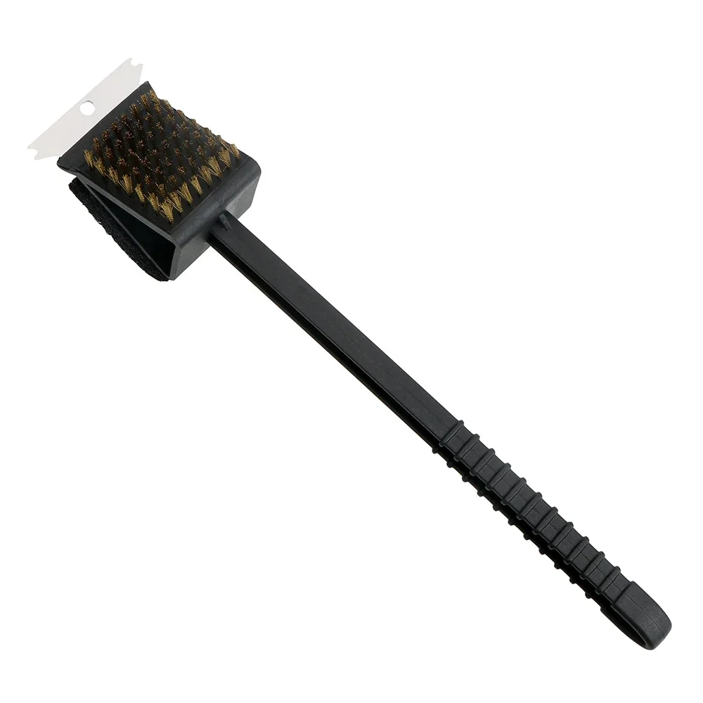 Barbecue Cleaning Tools Grill Brush Cleaning Brushes 3 In 1 Corner Copper Wire Brush Copper Wire Sponge Shovel BBQ Tool BBQ Cleaning Brush Barbecue Grill Oven Cleaning Long Handle