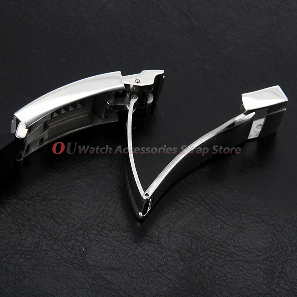 Stainless Steel Deployment Clasp with Double Safety Fold