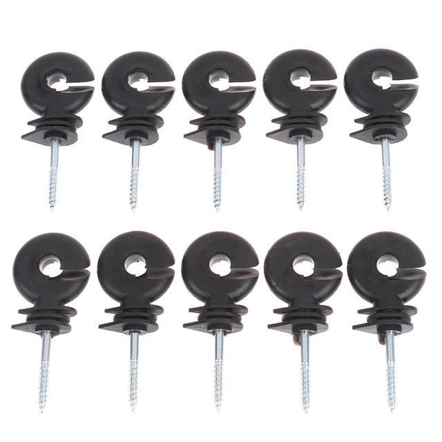 Új És Kiváló Minőségű 10Db/Tétel Gyűrűhorog Csavar Elektromos Kerítés Műanyag Önálló Támadási Legelőszigetelő