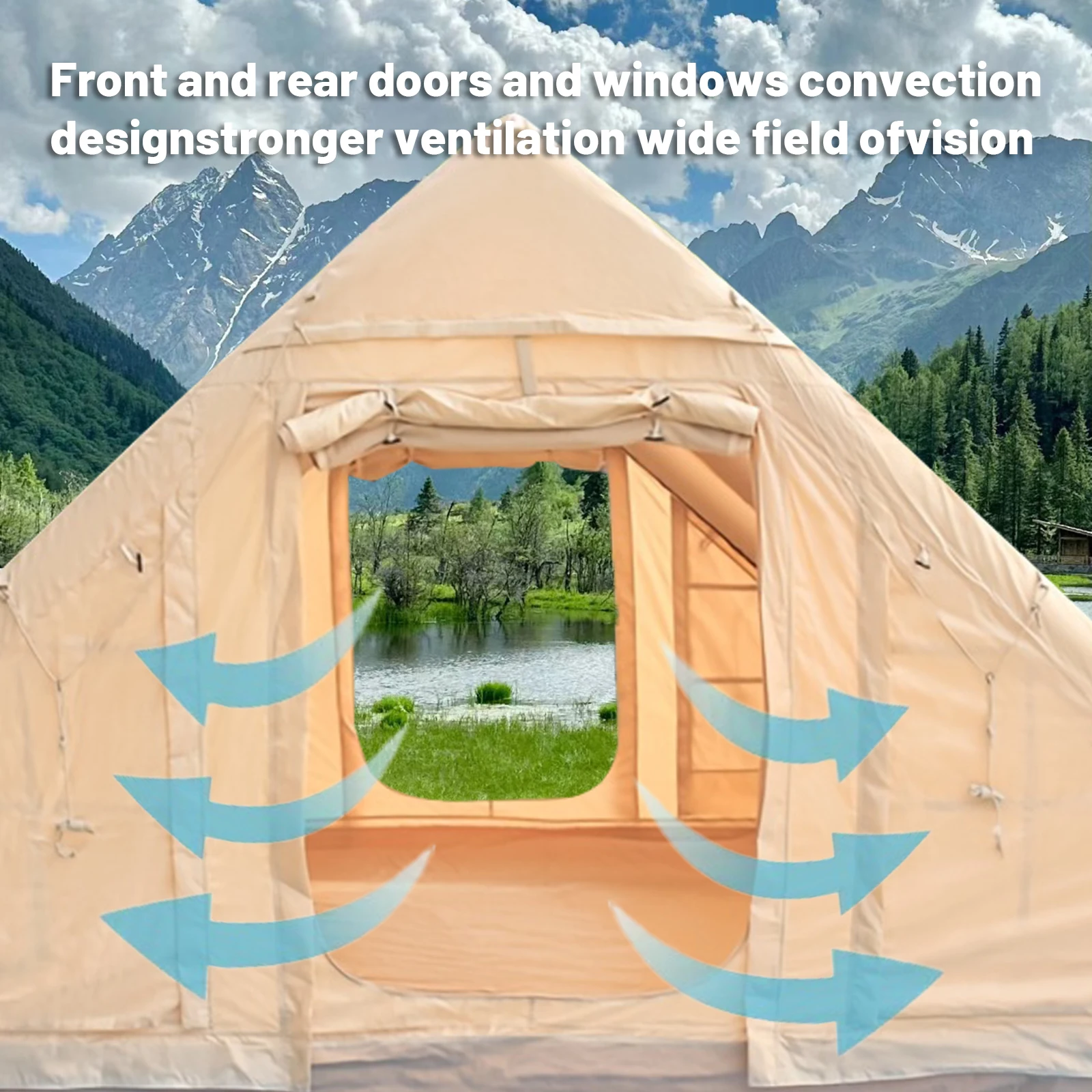 Inflatable 4-8 Person Camping Tent 2