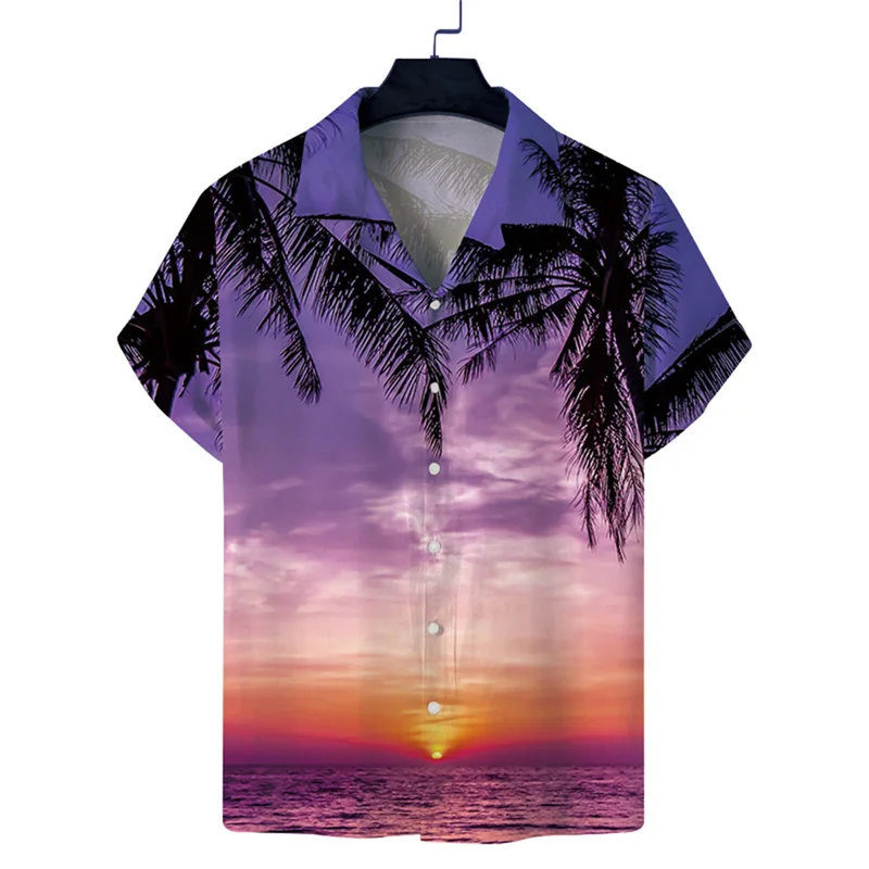 thumbnail image 1 of Camisas de playa hawaianas de moda de verano para hombre y mujer, camisetas florales, camisetas Harajuku con estampado 3D de solapa, camisa de manga corta, ropa para niño y niña, 1 of 5