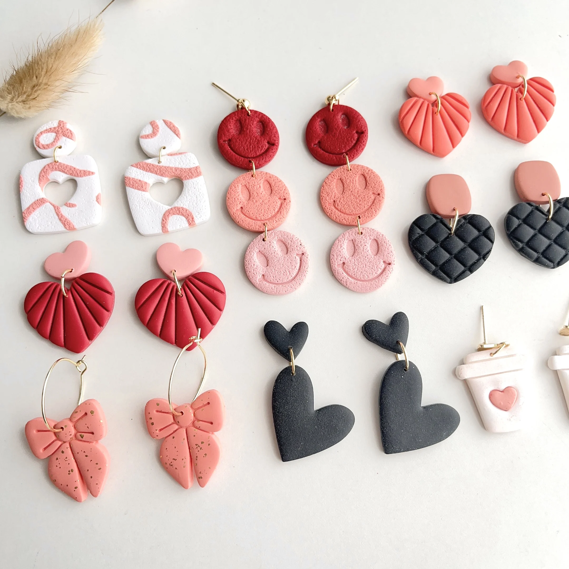 Love Heart Polymer Clay Cutters Valentine\'s Sweet Series Heart Shape Polymer Clay Polymer Clay Earrings Jewelry Cutter