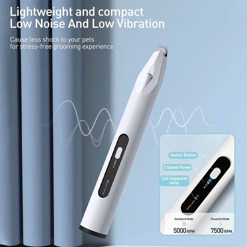 ROJECO Dog Hair Trimmer Professional Pet Foot Hair Trimmer Dog Grooming Clippers Hair Cutting Electric Shaver 2
