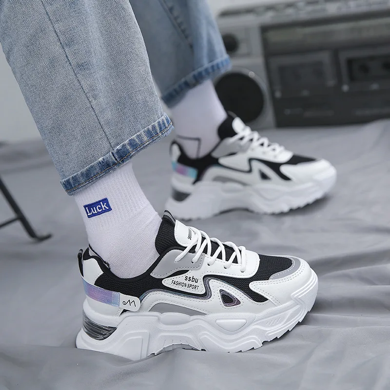 New Sneakers Women Platform Flat Shoes Woman Shoes Casual Trainers Ladies Chunky Sneakers Female Shoes Student Fashion Sneakers