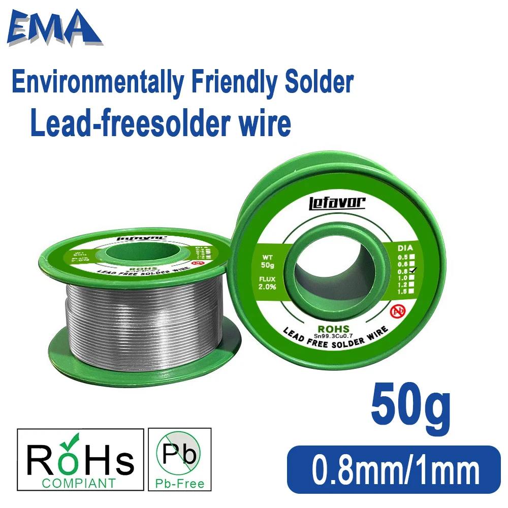 

Lead-free Solder Wire SN99.3 Cu0.7 Environmental Protection tin Wire Flux Reel Welding line Soldering Wire Roll High Purity