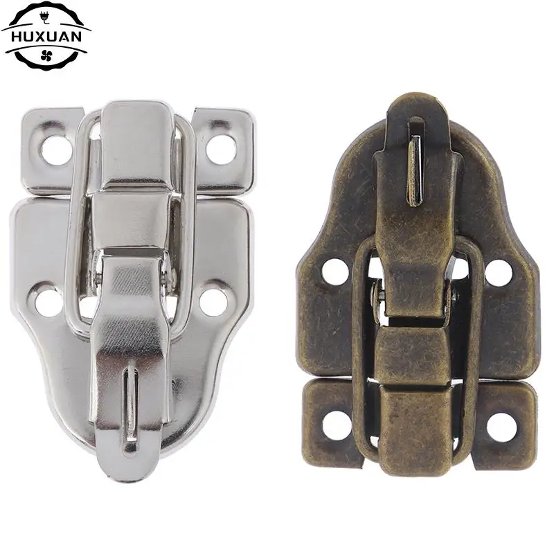 2pcs Antique Hasps Iron Lock Catch Latches for Jewelry Chest Box Suitcase Buckle Clip Clasp Vintage Hardware
