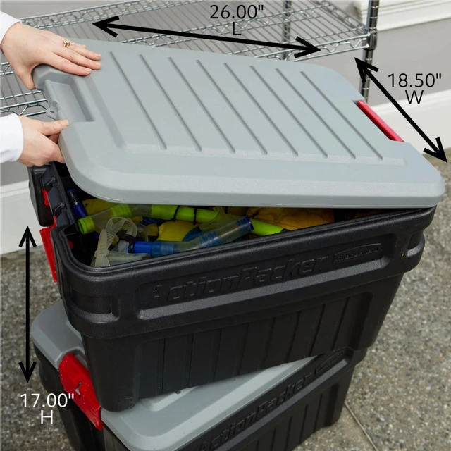 Storage Bin  Storage Boxes Bins - 24 Storage Black Lid Organizer Holder  Container - Aliexpress