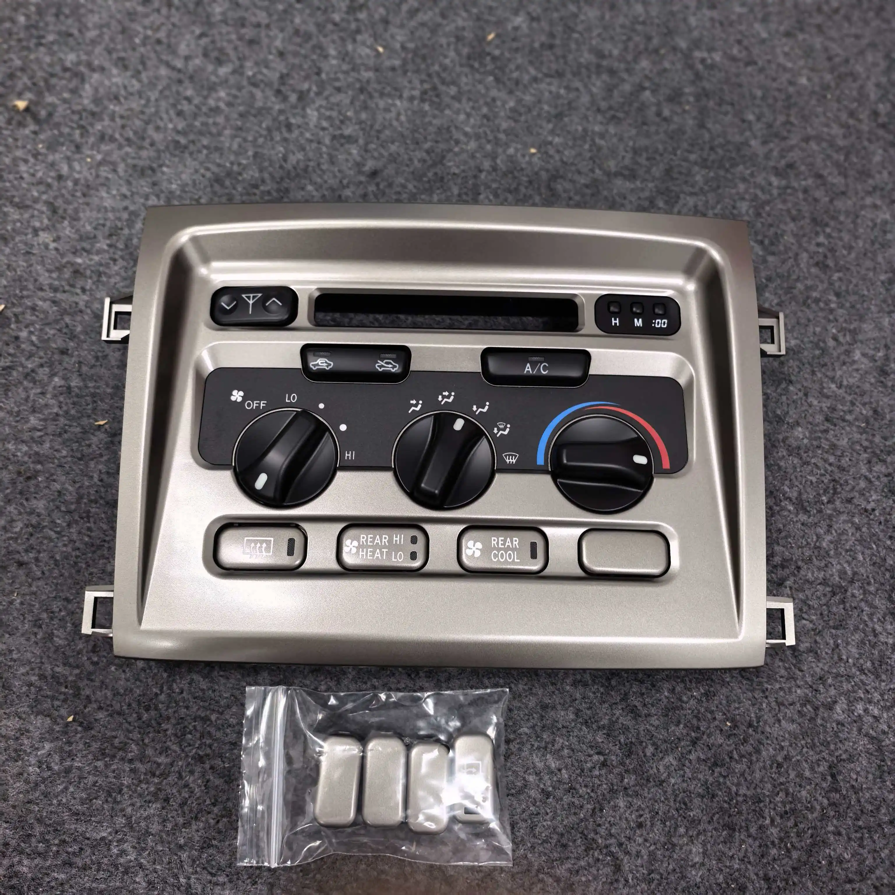 Panel de Control de Aire Acondicionado y Marco Central para DVD para Toyota Land Cruiser LC100 1998-2007, Consola Central del Tablero del Automóvil 55900-60850 4