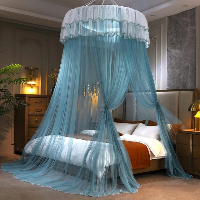 Hanging Mosquito Net Top Hook Encrypted Mesh Lace Patchwork Mosquito  Repellent Round Dome Court Style Crib Canopy Bedroom Decor - AliExpress