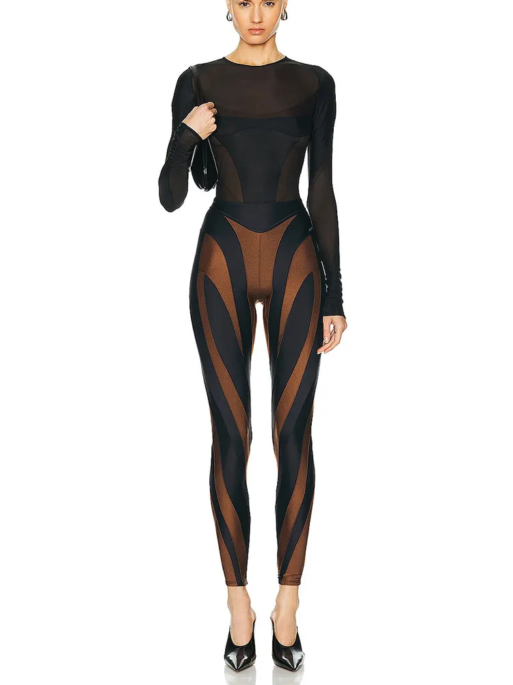 

y2k spring and summer splicing striped nine-minute pants Woman trousers2024 skinny bottoms elastic waist Sports pants for women