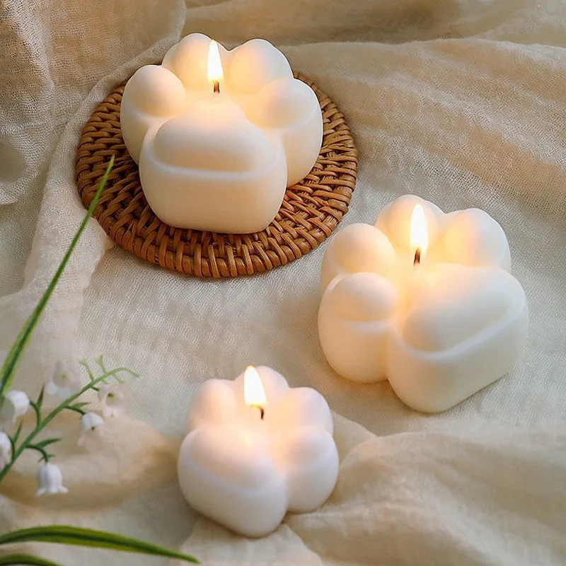 

DIY Silicone Candle Mold Cat Claw Handmade Candle Making Cake Chocolate Resin Mold Candle Making Supplies For Home Decoration