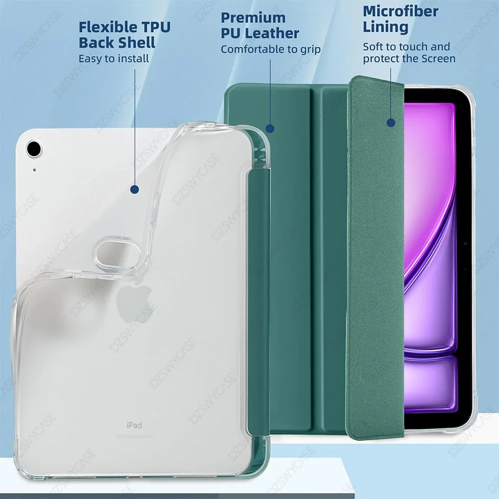 Slim Translucent TPU Back Case with Pen Holder
