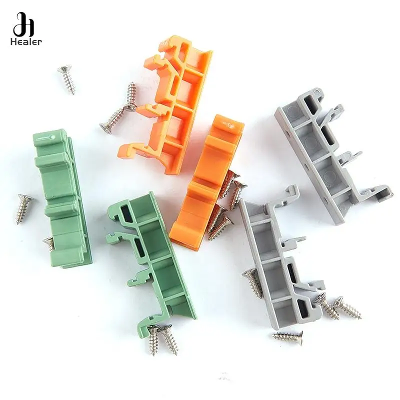 PCB 25mm DIN Rail Mounting Adapter Circuit Board Bracket Holder Carrier Clips Control Board Adapter 2pcs din rail din rail bracket
