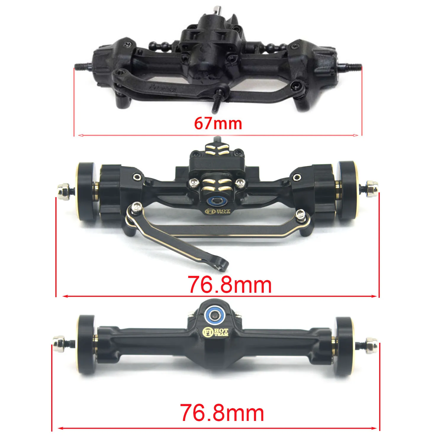 핫 팀 하비 황동 프론트 리어 액슬 황동 텅스텐 스틸 캡슐 +4.9mm 무게추 12/13/14/16T 기어 SCX30 RC카 업그레이드 부품