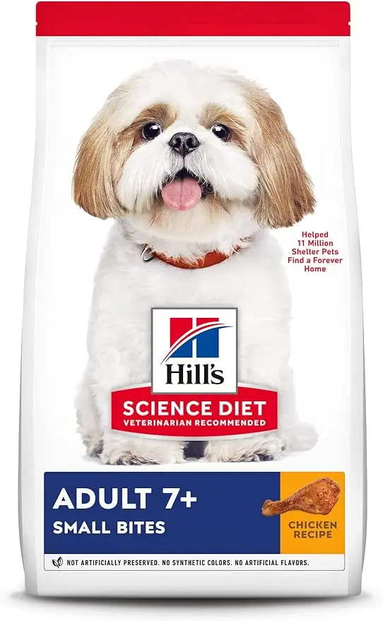 

Диета для взрослых Hill's Science, 7 + небольших кусочков, еда для цыплят, Рецепт из ячменя и коричневого риса, сухой корм для собак, 15 фунтов, пакет (1 шт. в упаковке)
