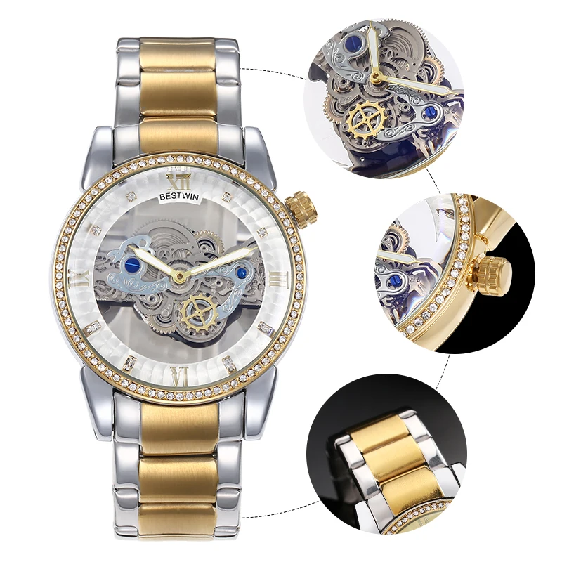 Hot Casual Fashion Luxury Brand Bestwin Men Watches Waterproof Quartz Mens Stainles Steel Wrist Sport Watch Clock Reloj Hombre