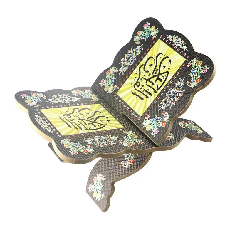 

Однотонная деревянная Ид аль-Фитр Исламская книжная полка Библия рамка Kuran Quran Коран святая книжная стойка держатель Rehal исламский Декор для гостиной