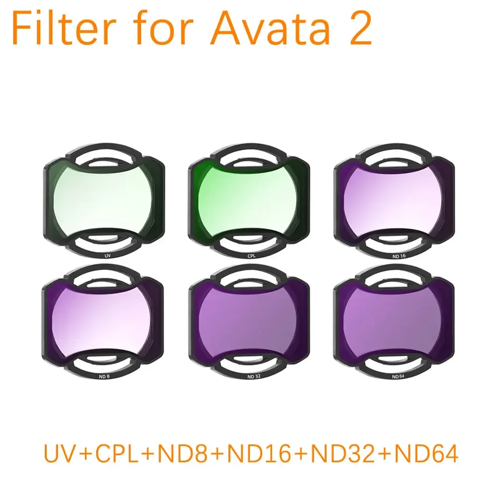 DJI 아바타 2 필터 카메라 필터 세트, 광학 유리 ND8, 16, 32/64 CPL 편광기 Nd 필터 액세서리
