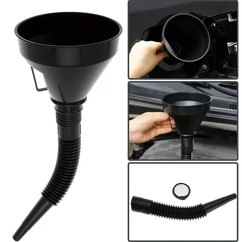 Multi Functional Flexible Funnel 1 pc Spill-Proof Oil Changing Tool Wide Mouth Handle automobile