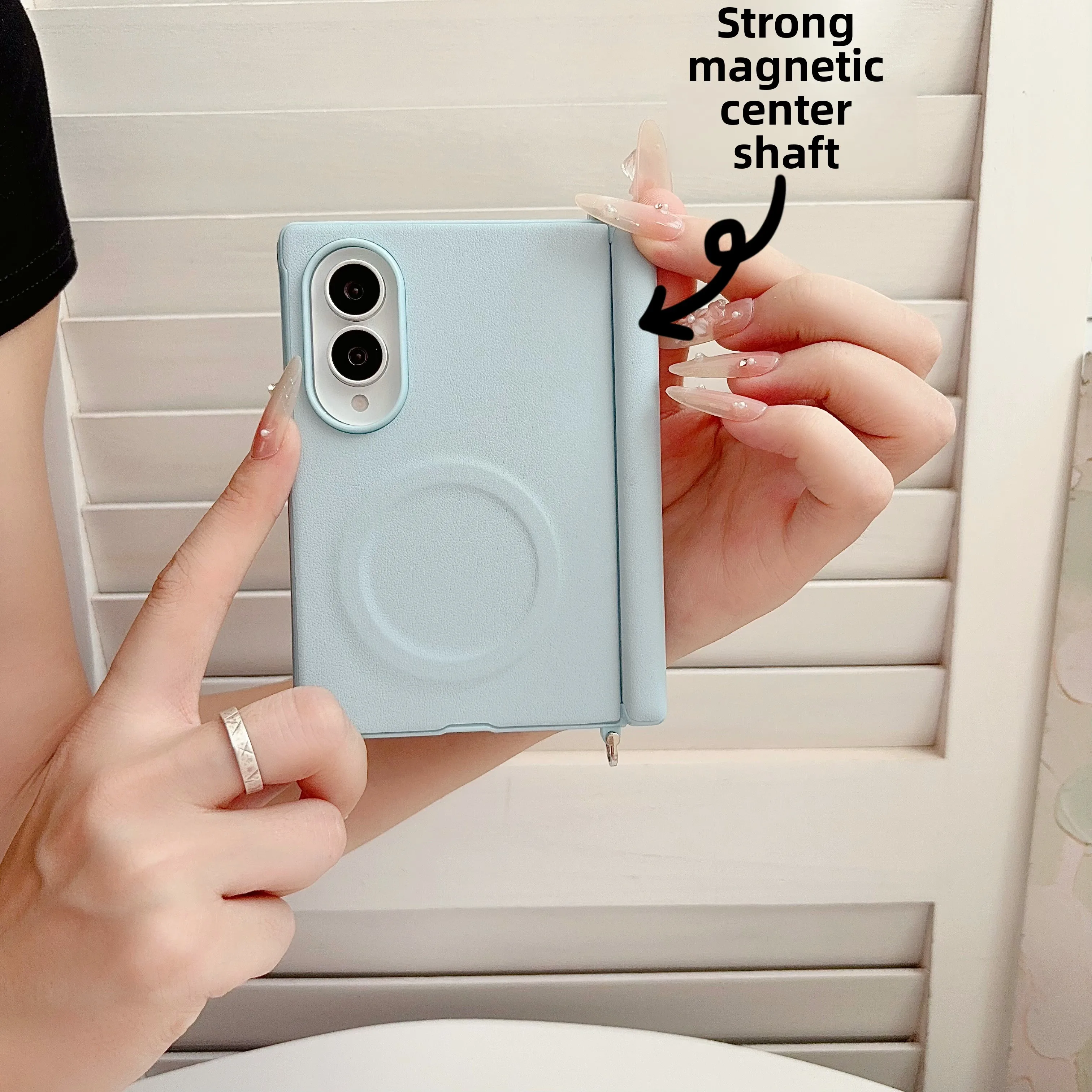 Leather Candy Color Matte Case with Hinge Protection and Shockproof Cover