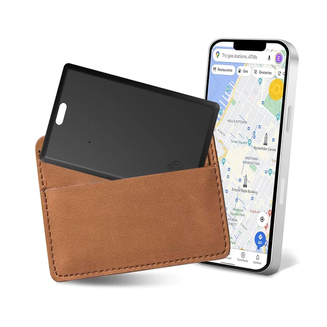 Slim Wallet Tracker Card Smart Tag Work with Find My (iOS Only) Air Tag Bluetooth Search Locator Wallet Finder Card