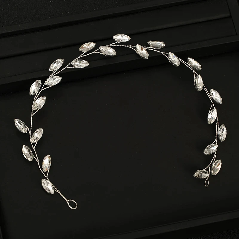 Silver Color Bridal Tiaras Headbands For Wedding Handmade Cheaper Crystal Women Hair Jewelry Girls Headpiece Headdress hair accessories bridal hair accessories crown headband