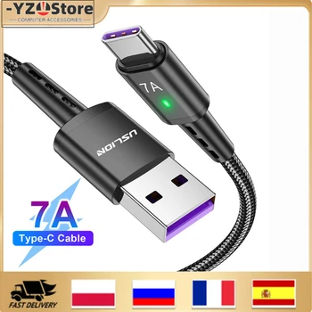 휴대폰 고속 충전 USB C 케이블, 삼성 S22, S20, 샤오미 미 12, 화웨이 7A 용, C타입 충전기, 데이터 코드 케이블