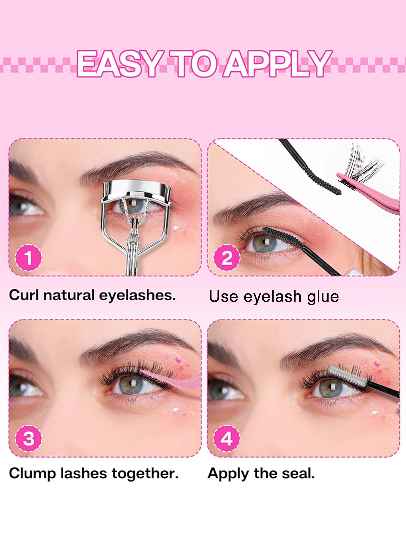 New false eyelash curler novice multi-functional stainless steel eyelash tweezers tool 6