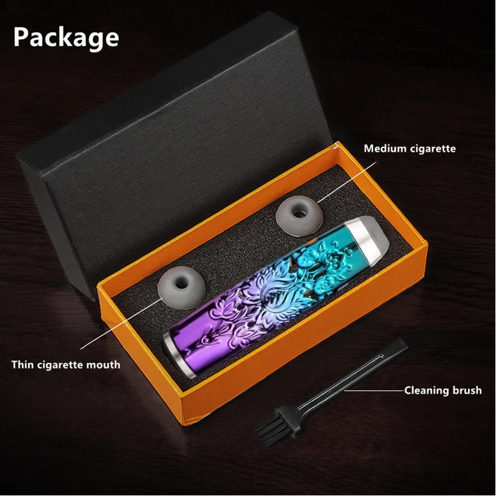 Portable Ashtray Cigarettes Ashtray New Embossed Mini Ashtrays Portable Outdoor Fire Resistant Handheld Anti Soot-flying Cigarette Ashtray For Car with Box