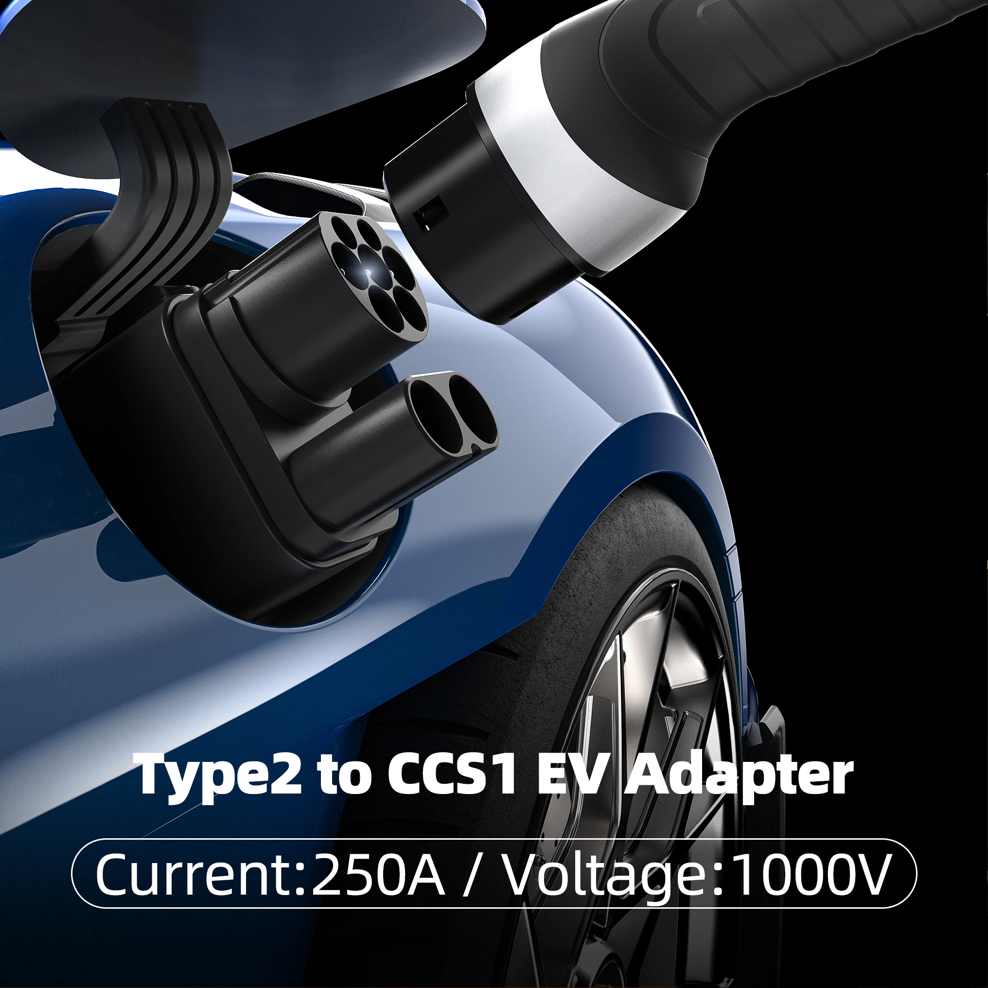 CCS2 to CCS1 Adapter DC Fast EV Charging Adapter From CCS2 to CCS1 EV Charger for Electric Vehicle Charger feyree