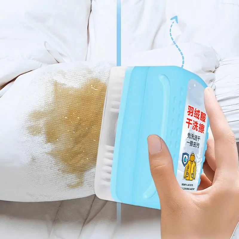 Down Jacket Cleaner 120ml Cotton Clothes Dry Cleaning Agent Multifunctional Laundry Stain Remover Laundry Scrub Brush For Down