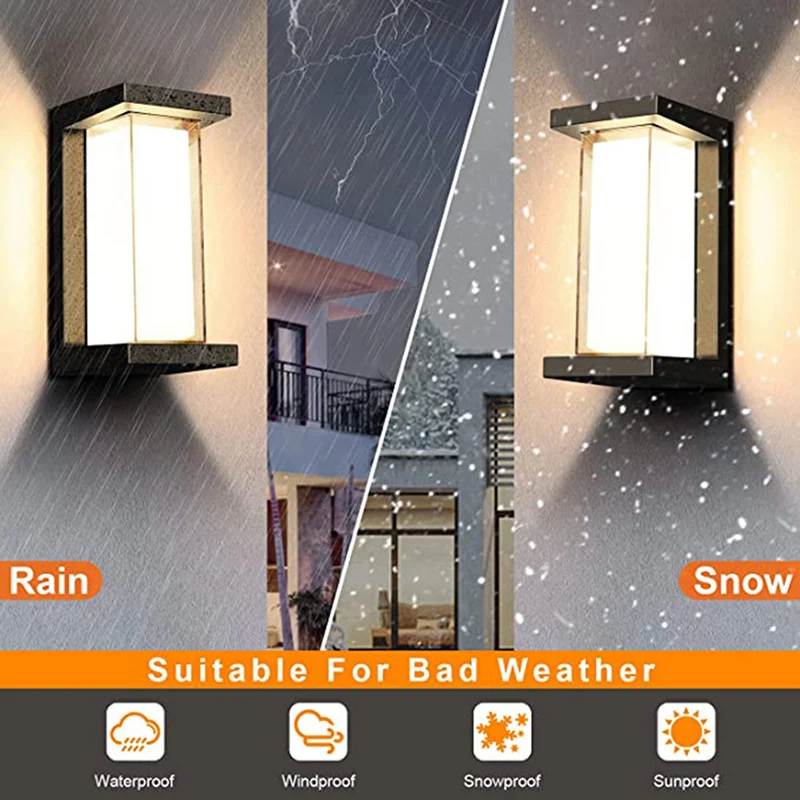 Led Wall Lamp Outdoor Waterproof Aluminum Exterior Wall Light Rgb Tuya Smart Wifi Dimmable Lamp Porch Garden Villa Lighting