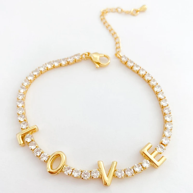 Фото Браслет с подвесками Max Jewel Love Mama, в форме сердца, Креста, звезды, с яркими блестящими красками, ювелирные изделия с покрытием из 18-каратного золота, подарок для ее вечевечерние, бара №3