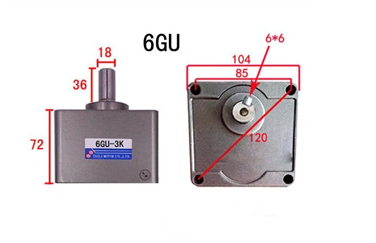 2GN.3GN.4GN.5GN.5GU.6GU Geared Motor Gearbox