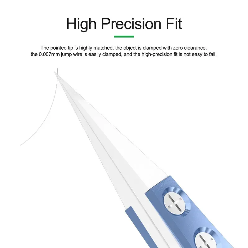 Precision Titanium Alloy Anti-Static Ceramic Tweezers – Strong and Sturdy Tool for Mobile Phone Maintenance