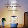 Air Humidifier Aroma Humidifier Double Spray Port Essential Oil Diffuser USB Water Humidifier with Light for Home Office 6