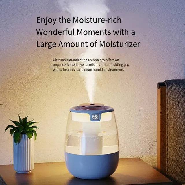Air Humidifier Aroma Humidifier Double Spray Port Essential Oil Diffuser USB Water Humidifier with Light for Home Office 6