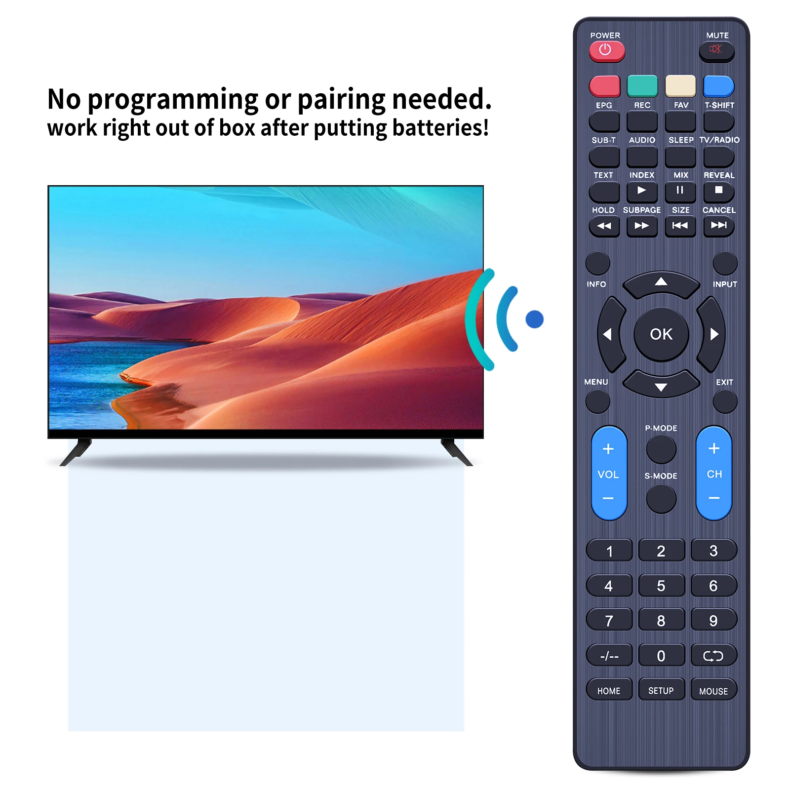 VIVAX 리모컨 TV-50UHD123T2S2SM의 새로운 대체품