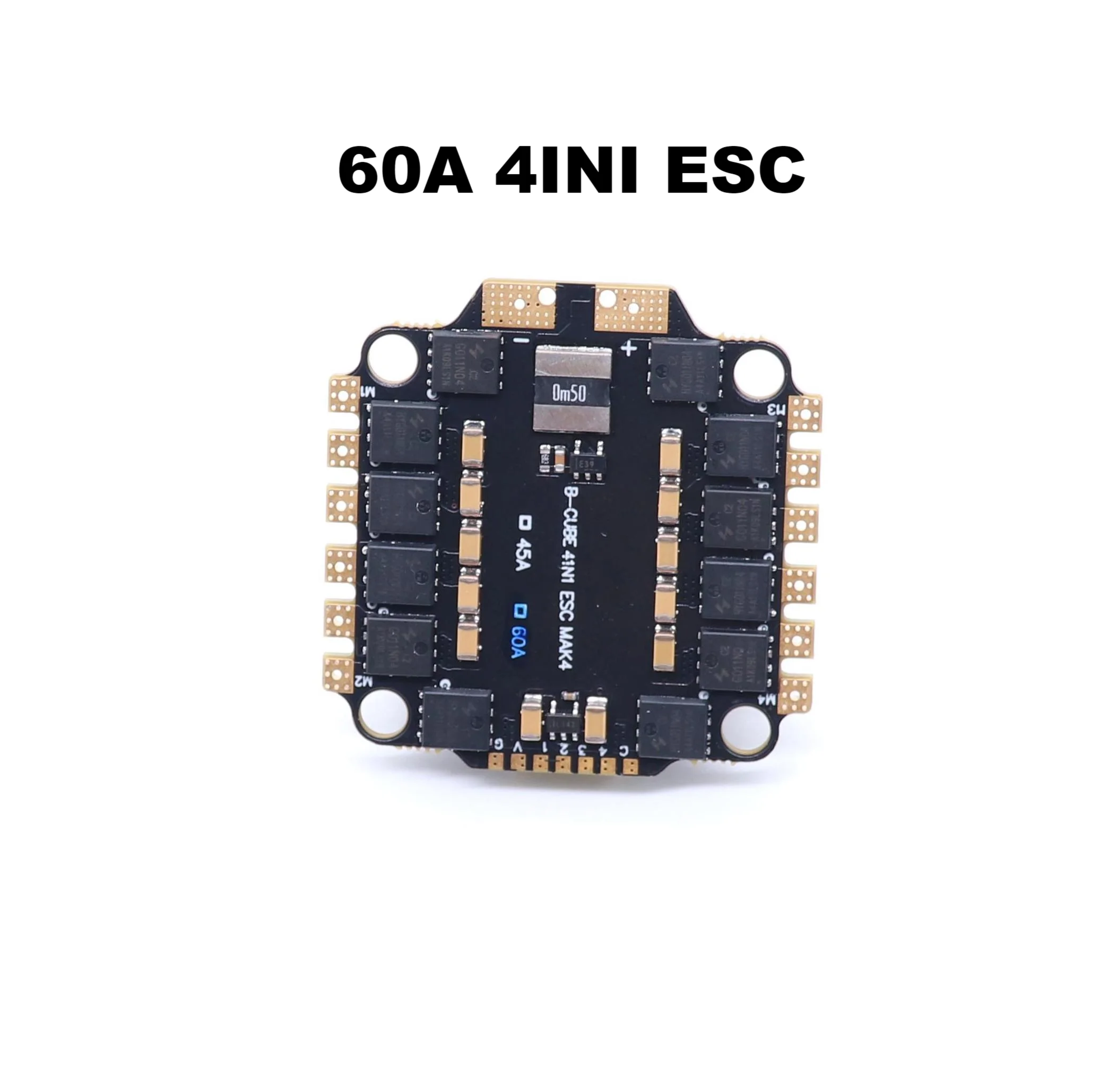 BLHELI_S 4IN1 45A 60A ESC Supporting 3-6S brushless motor Support DShot300 600/Multishot/Oneshot/PWM FPV UAV F4 Flight Control 5
