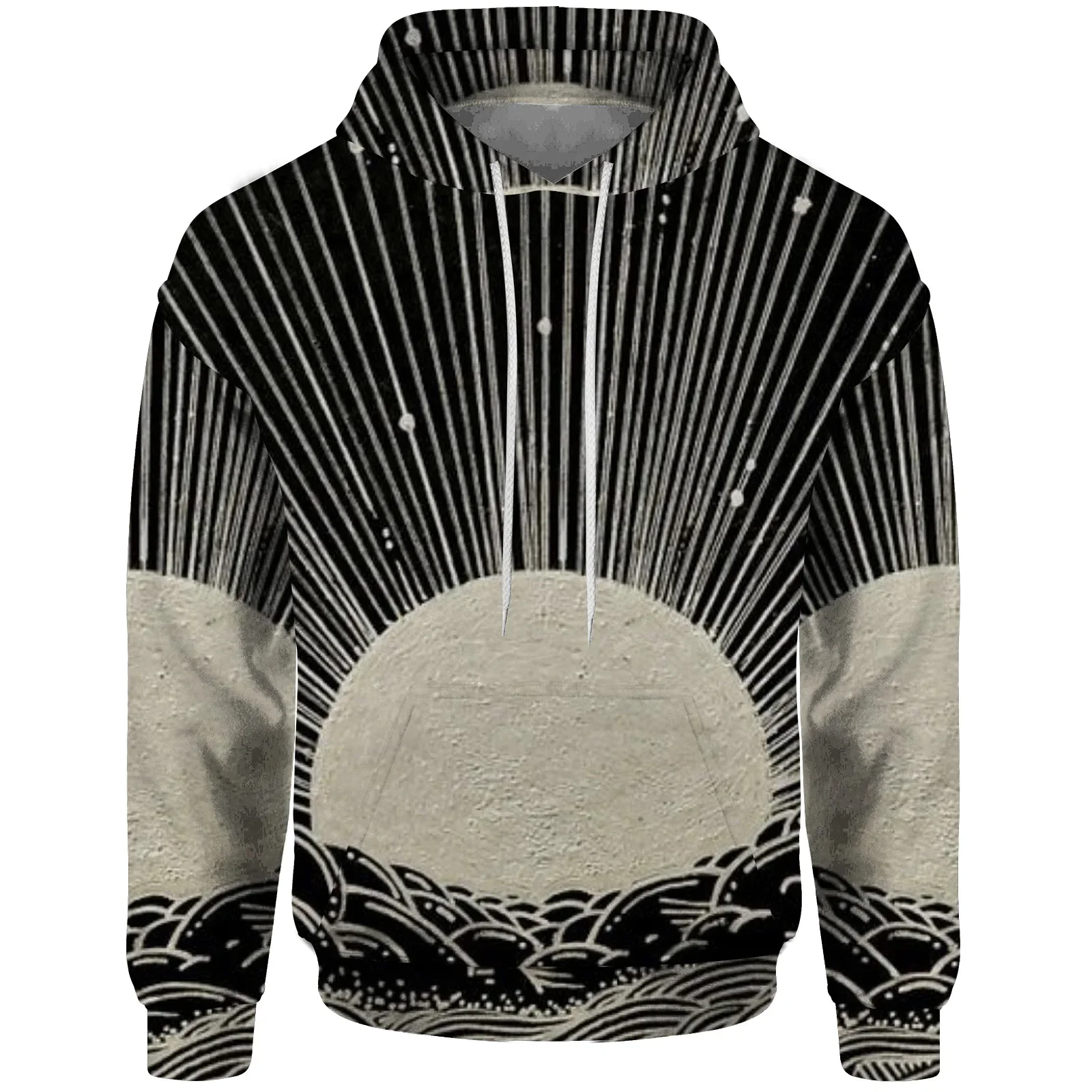 thumbnail image 1 of Sudadera con capucha con estampado de sol de moda para hombre, sudaderas de tendencia para hombre, camisa con capucha cómoda y versátil e informal, 1 of 5