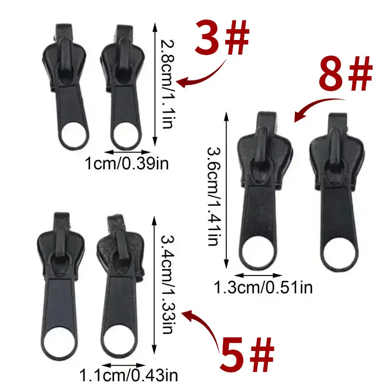 Zipper Head Universal Kit 6pcs zipper repair kit,zipper heads