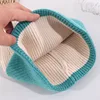 Unisex Simple Big C Letter Woolen Bonnet Cap Autumn Winter Ear Protection Knitted Hat Student Color Match Skullies Beanies 5