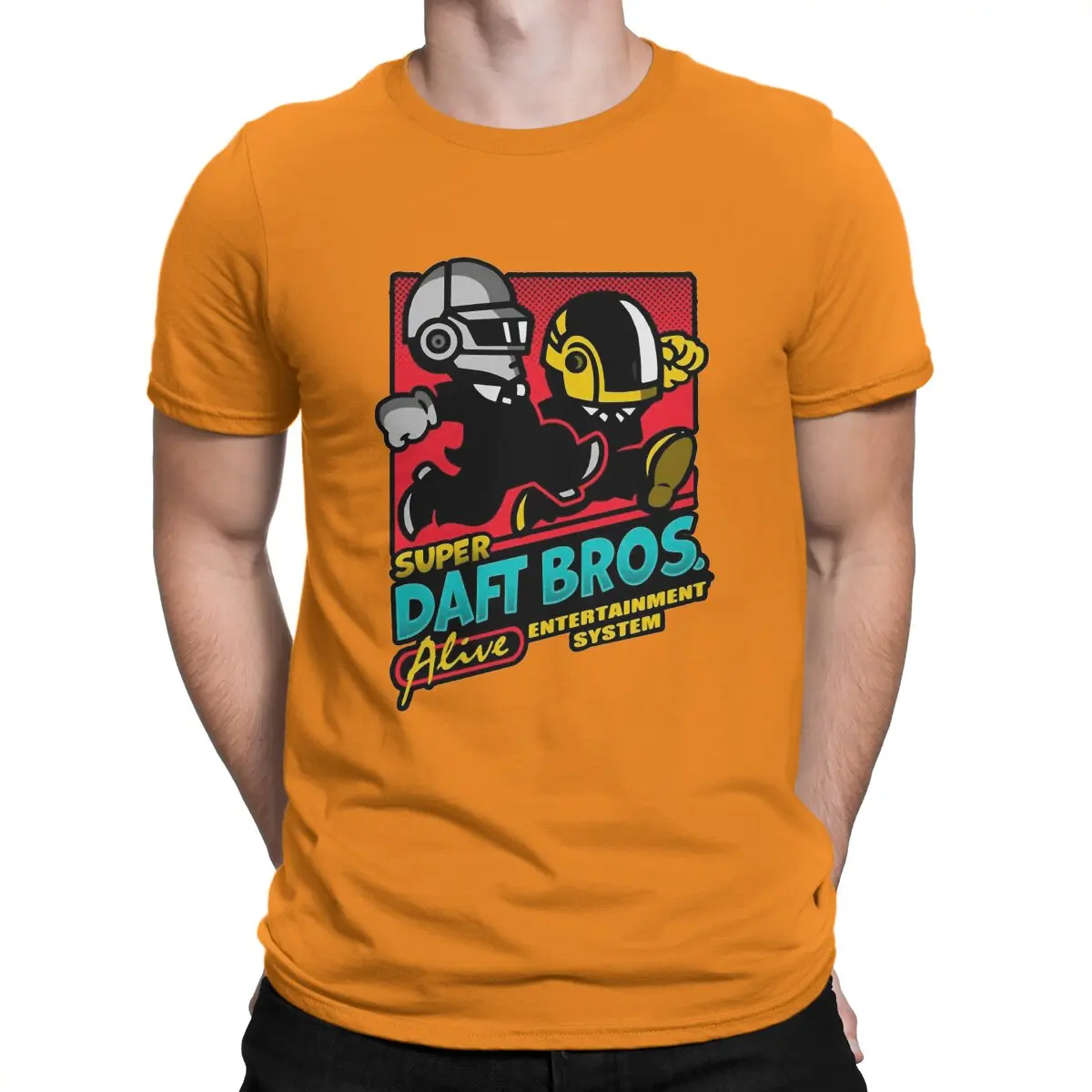 thumbnail image 1 of Camisetas Super Bros. de algodón para hombre, novedosas, con cuello redondo, de banda de producción electrónica, 1 of 7