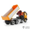 LESU 1/14 Remote Control Model Truck Metal toy Hydraulic three-way dump truck Orange RTR version 3