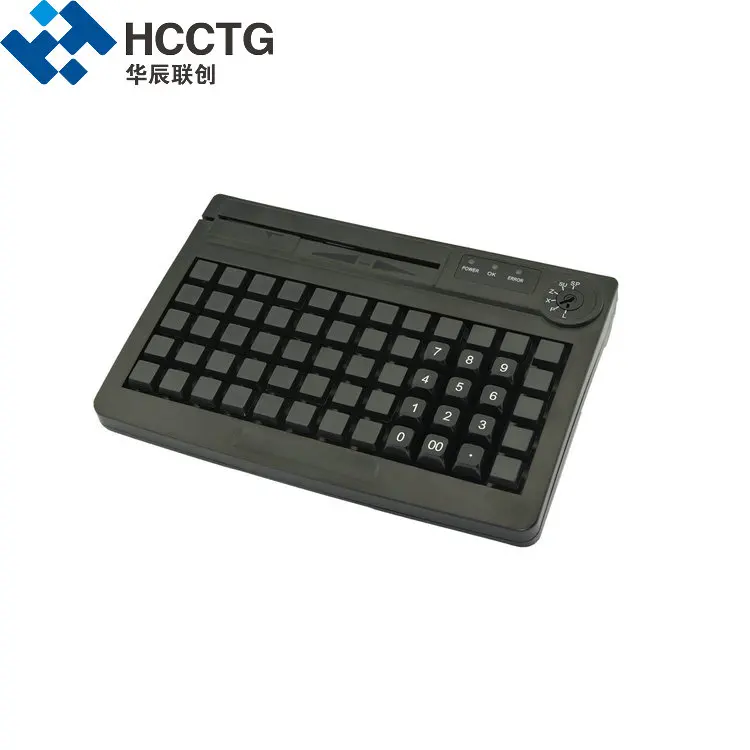 

60 Keys PS/2 USB Interface Membrane Programmable Keyboard KB60M with the MSR