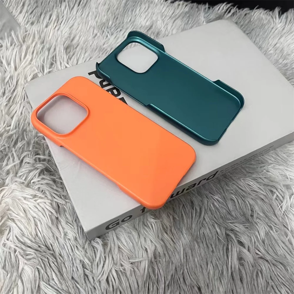 Coque de protection de luxe ultra fine en PC mat sans cadre pour iPhone 16 15 14 13 12 11 Pro Max Plus Mini Xs XR 7 8_voghion.com