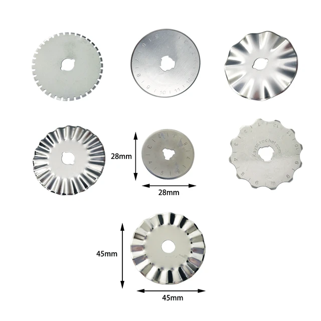 6pcs 28mm Rotary Cutter Replacement Blades Circular Cutting Blades for  Sewing Fabric Leather Paper Crafts 